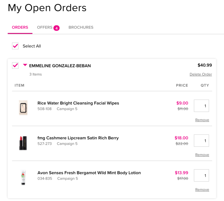 How to calculate Avon orders for customers Fierce and Radiant Trainings